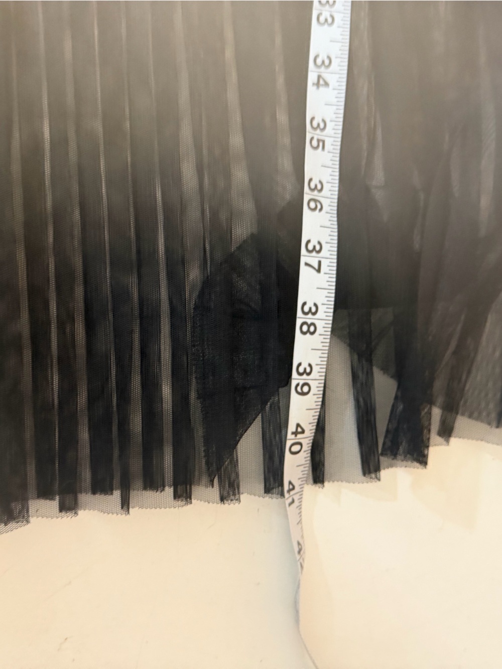 ViCOLO Black Tulle Mesh Pleated SemiSheer Layered Striped Balletcore Skirt NWOT - Picture 13 of 13